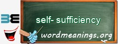 WordMeaning blackboard for self-sufficiency